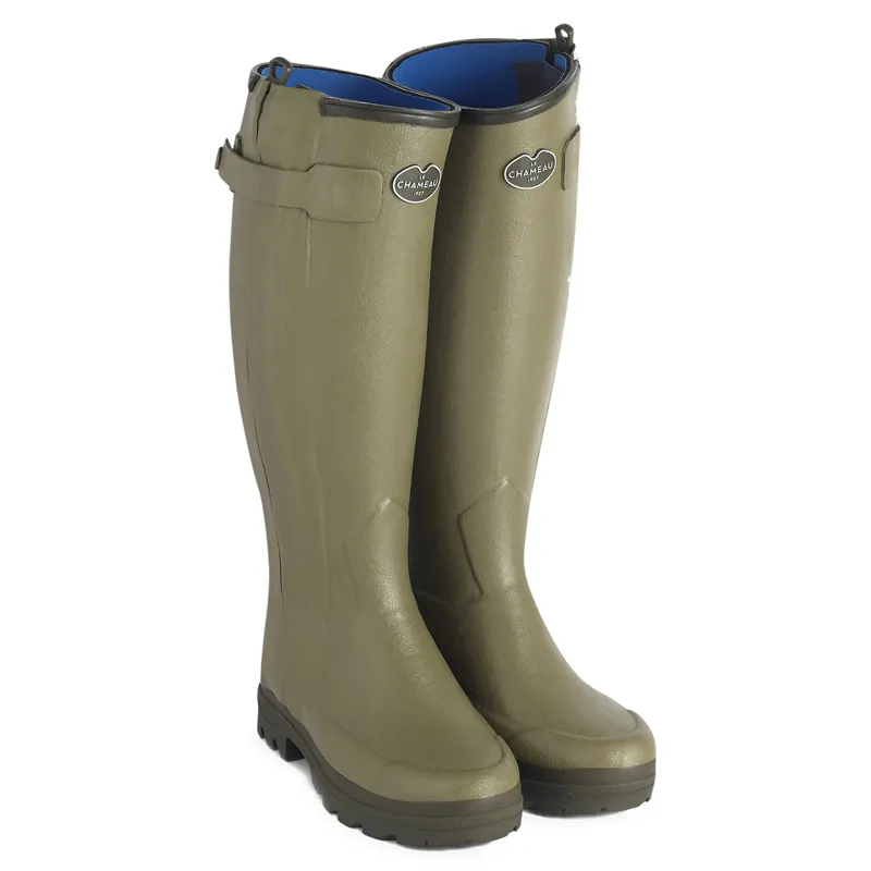 Le Chameau Ladies Chasseur Neoprene Lined Wellingtons Vert Vierzon